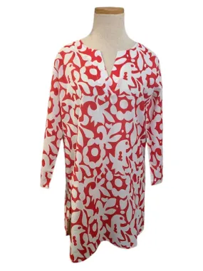 Papaya Geo Flora KikiSol Tunic