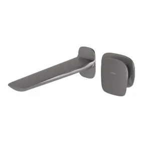 Phoenix Nuage Wall Basin/Bath Mixer Set 200mm - Brushed Carbon