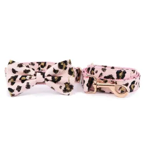 Pink Leopard Bowtie Unbreakable Collar™ & Leash Set