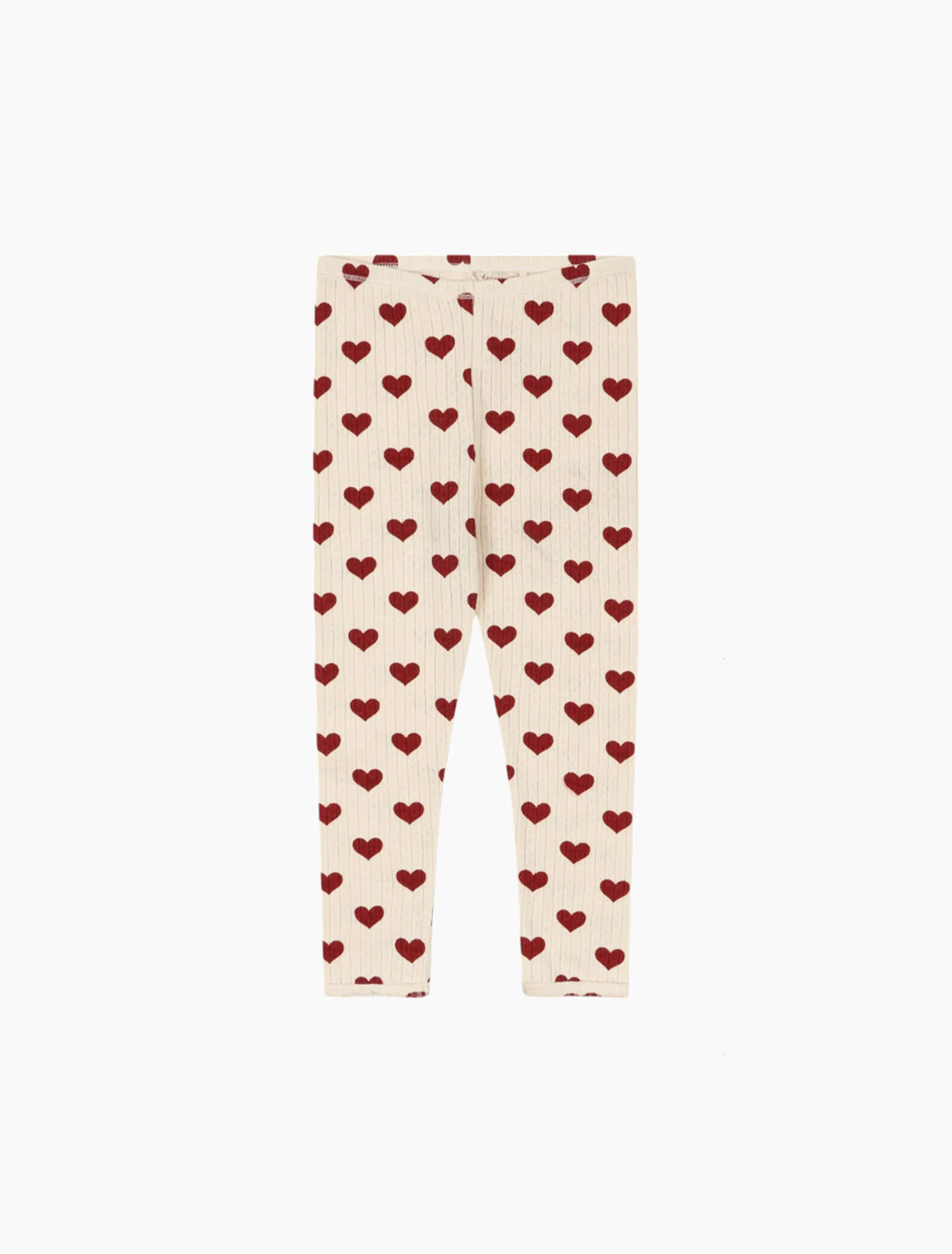 Pointelle Minnie Leggings in Amour Rouge