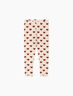 Pointelle Minnie Leggings in Amour Rouge