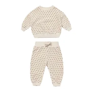 Polka Dot Velour Set | Girls