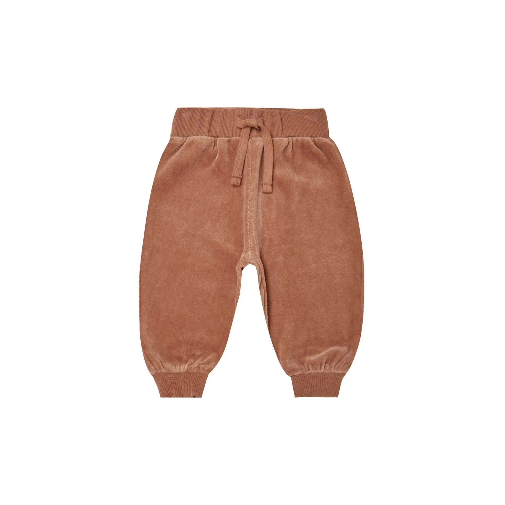 Quincy Mae Relaxed Velour Sweatpants - Clay