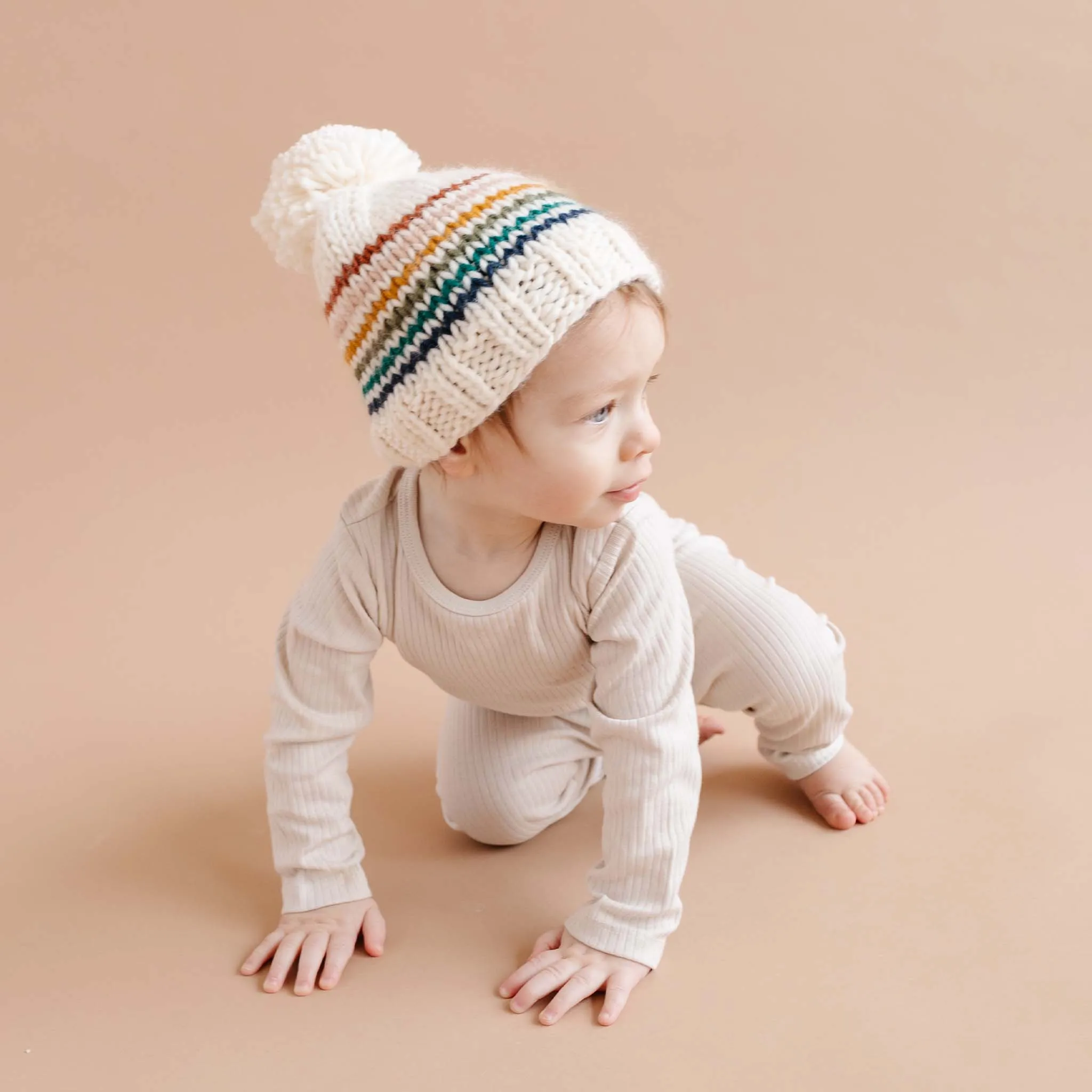 Rainbow Stripe Hat, Retro