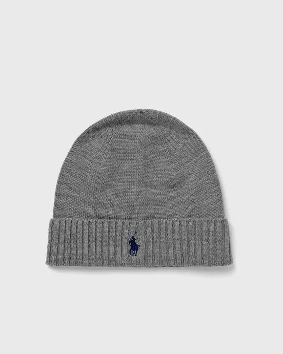 Ralph Lauren Signature Pony Wool Beanie | Grey