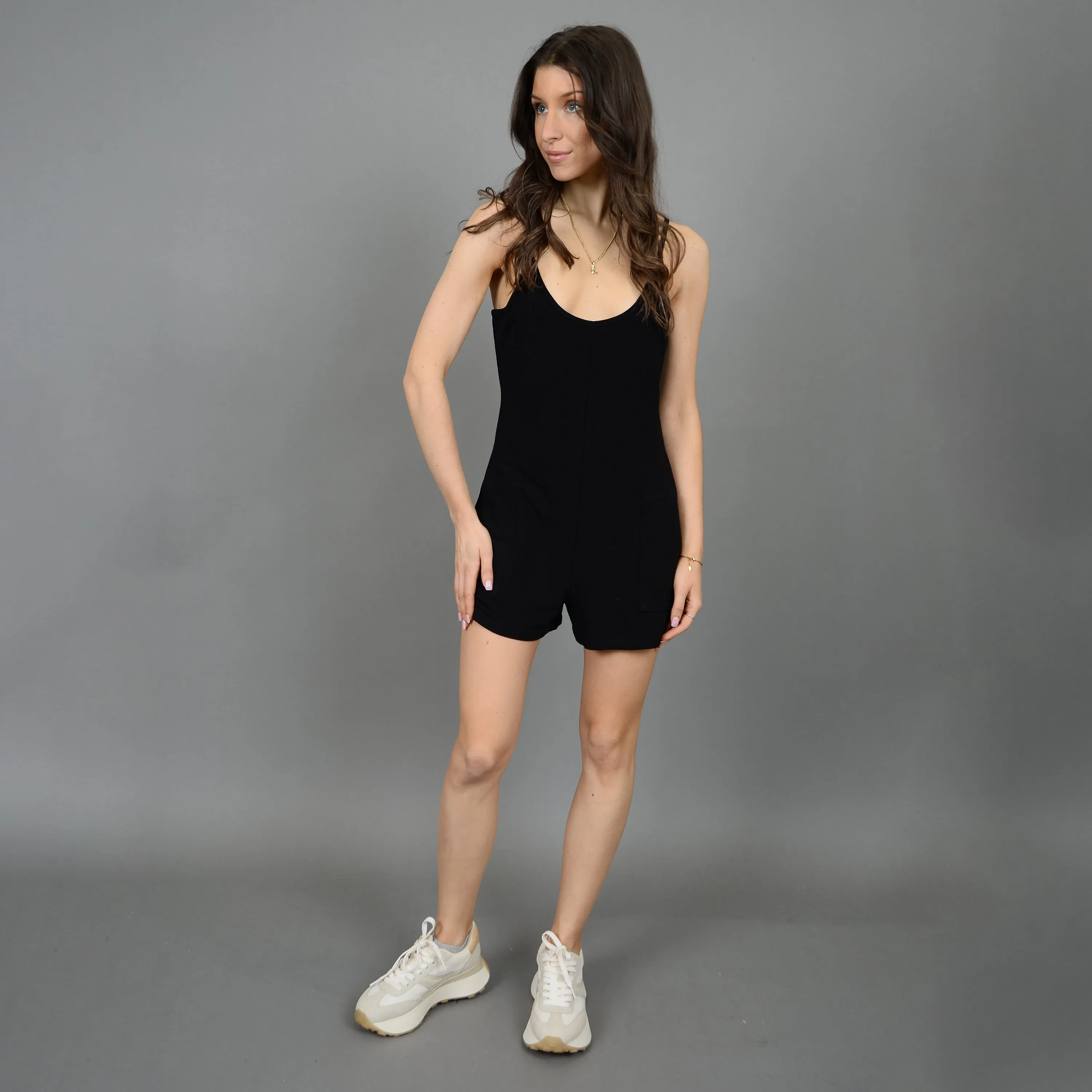 RDI Kaine Slub Terry Tank Shoulder Strap Romper