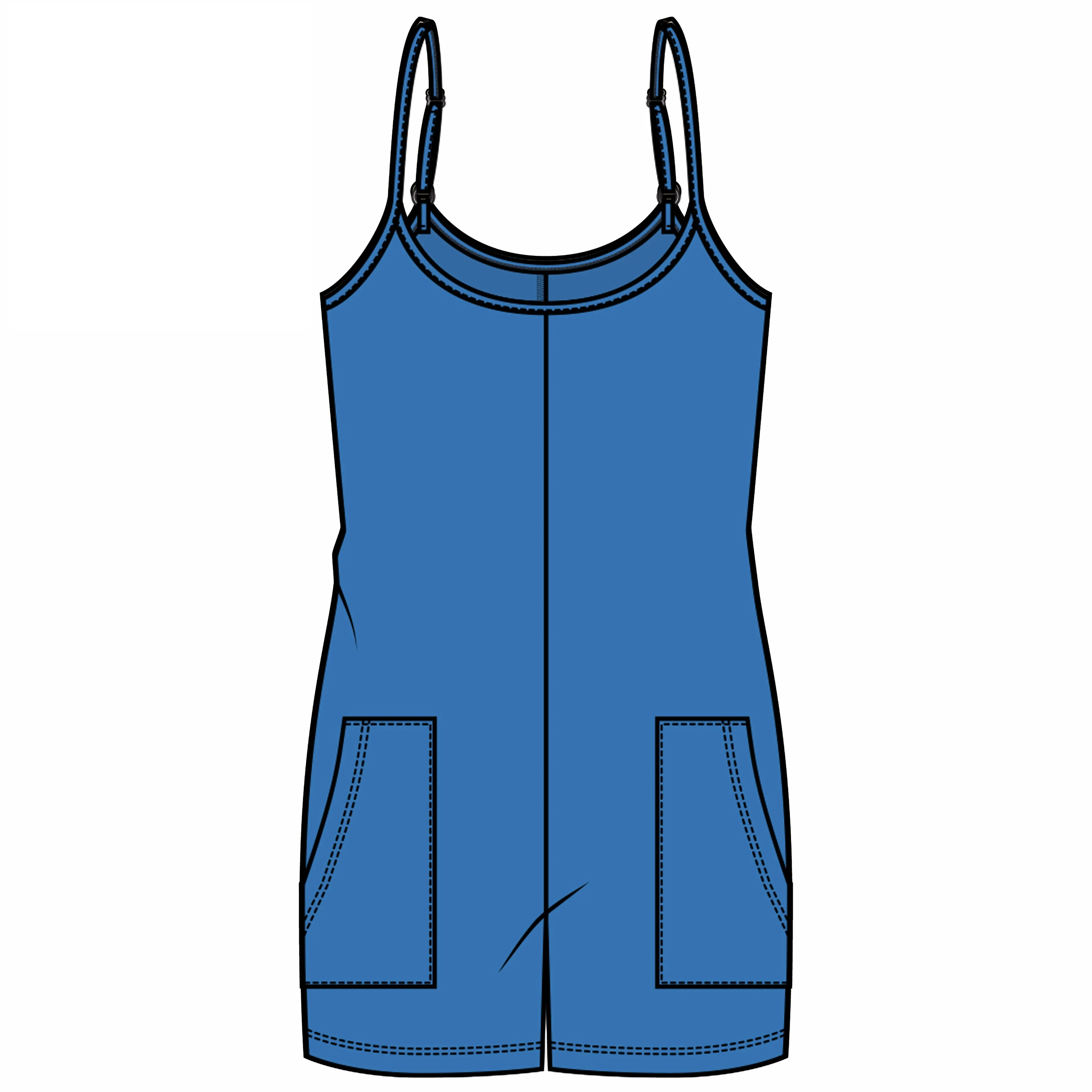 RDI Kaine Slub Terry Tank Shoulder Strap Romper