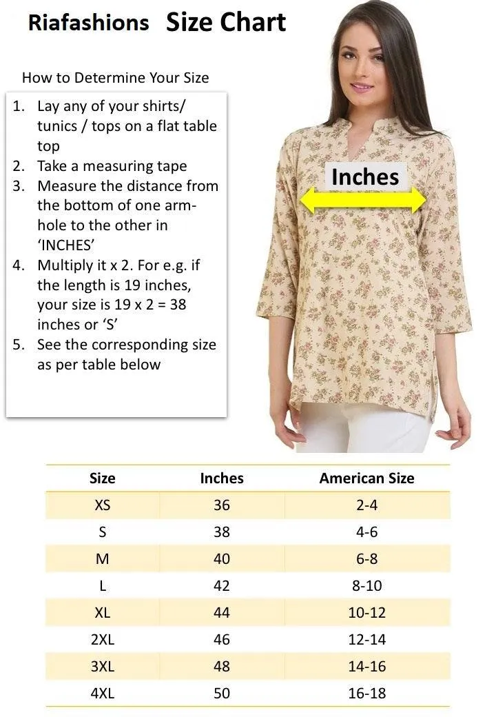 Ready made Printed Crepe kurti