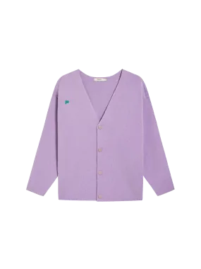 Recycled Cashmere Cardigan—orchid purple