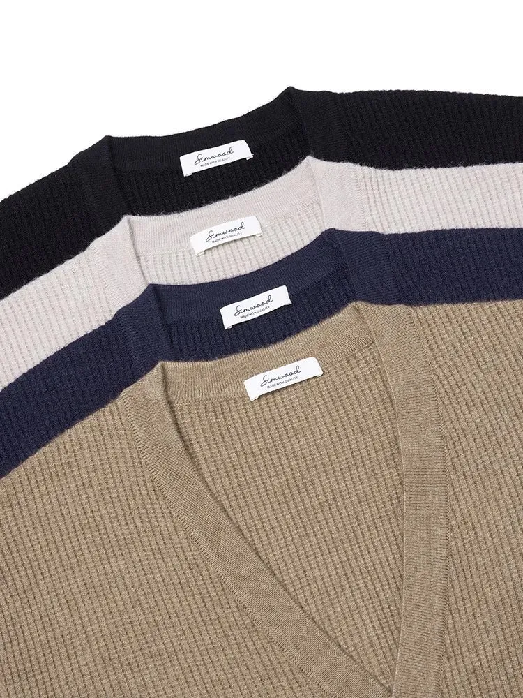 Regular Vintage Cardigan Men Warm V-neck Sweater - High Quality Knitwear