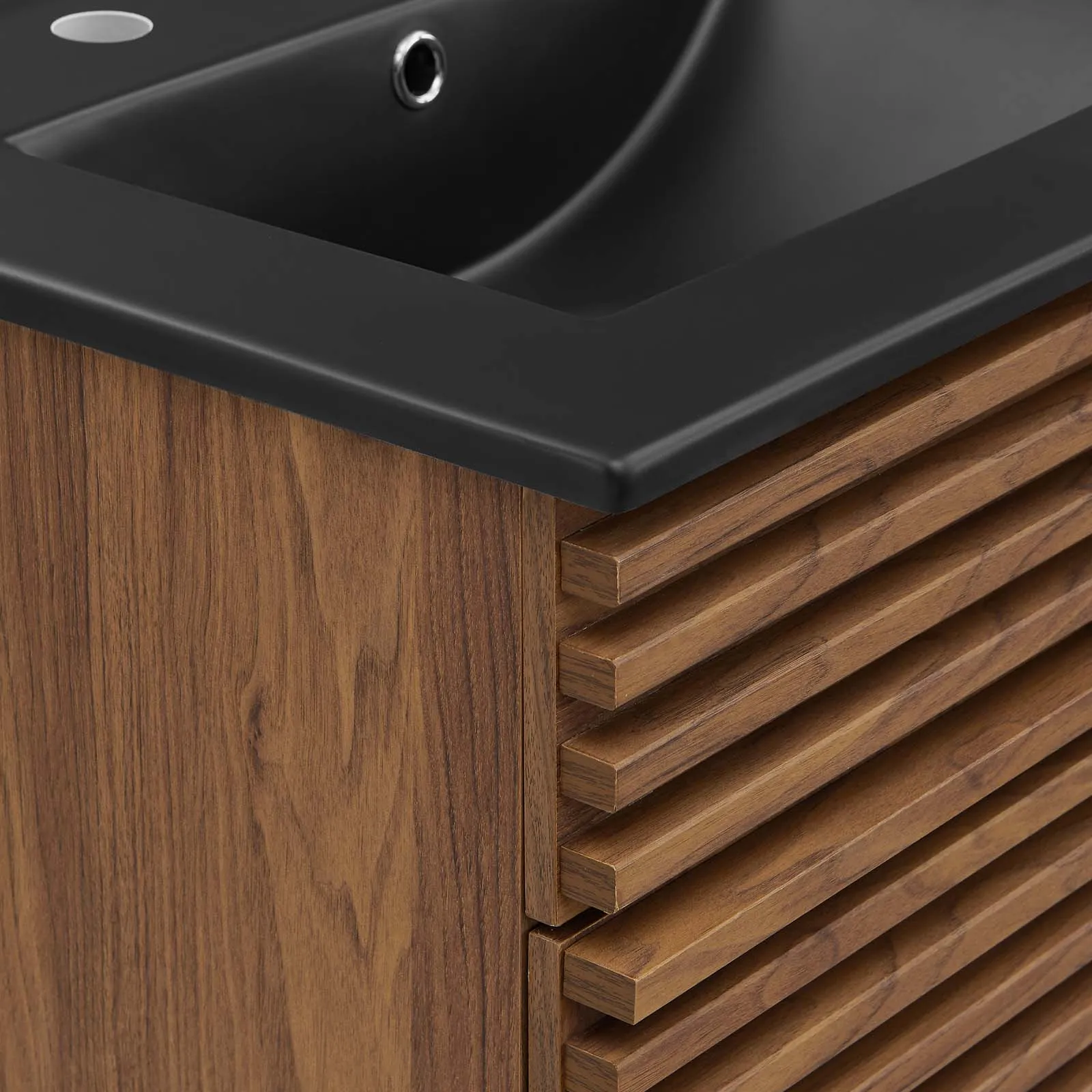 Render 24" Bathroom Vanity Walnut Black EEI-5350-WAL-BLK