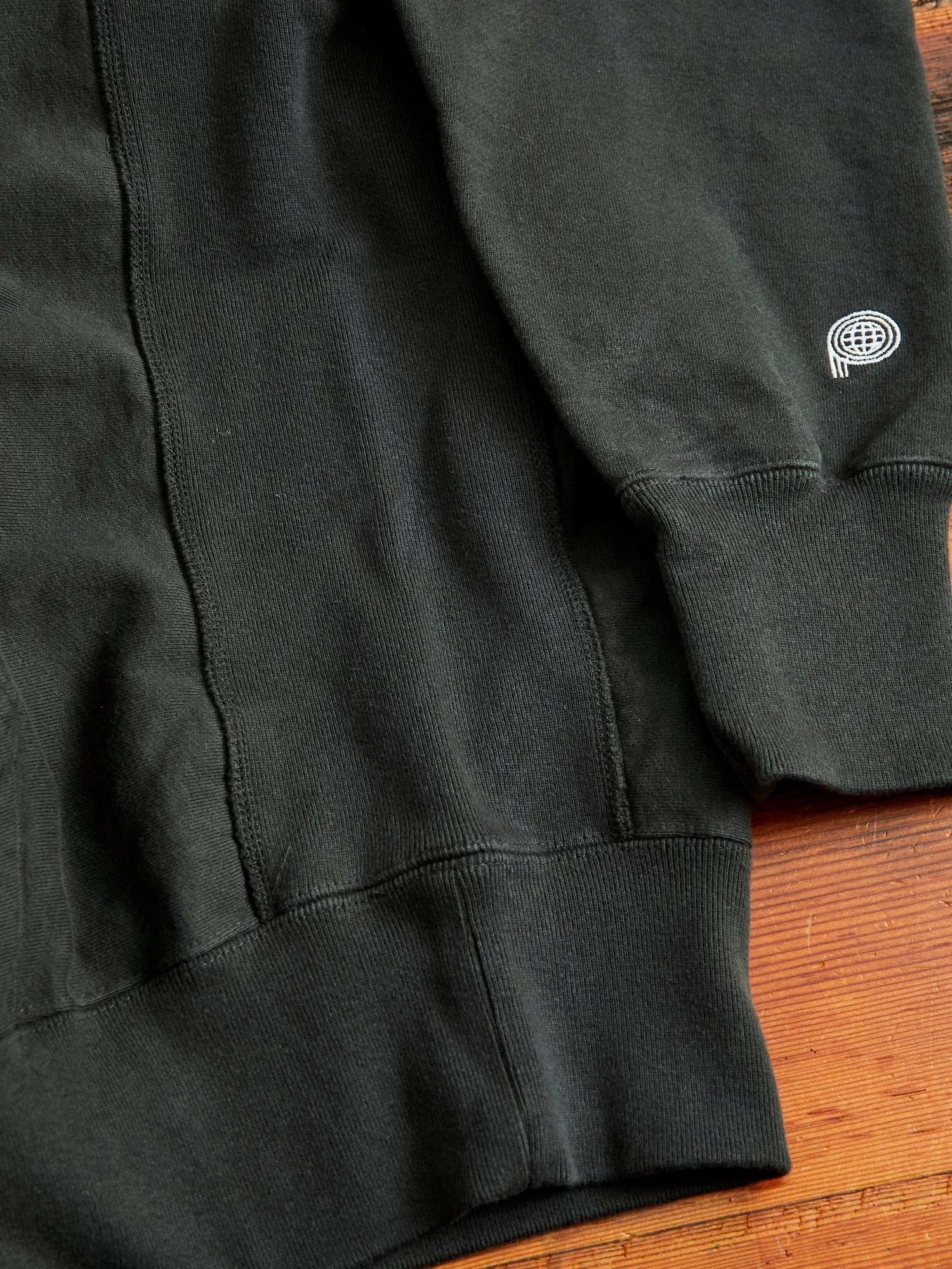 Reverse Weave Heavyweight Pullover Hoodie in Black