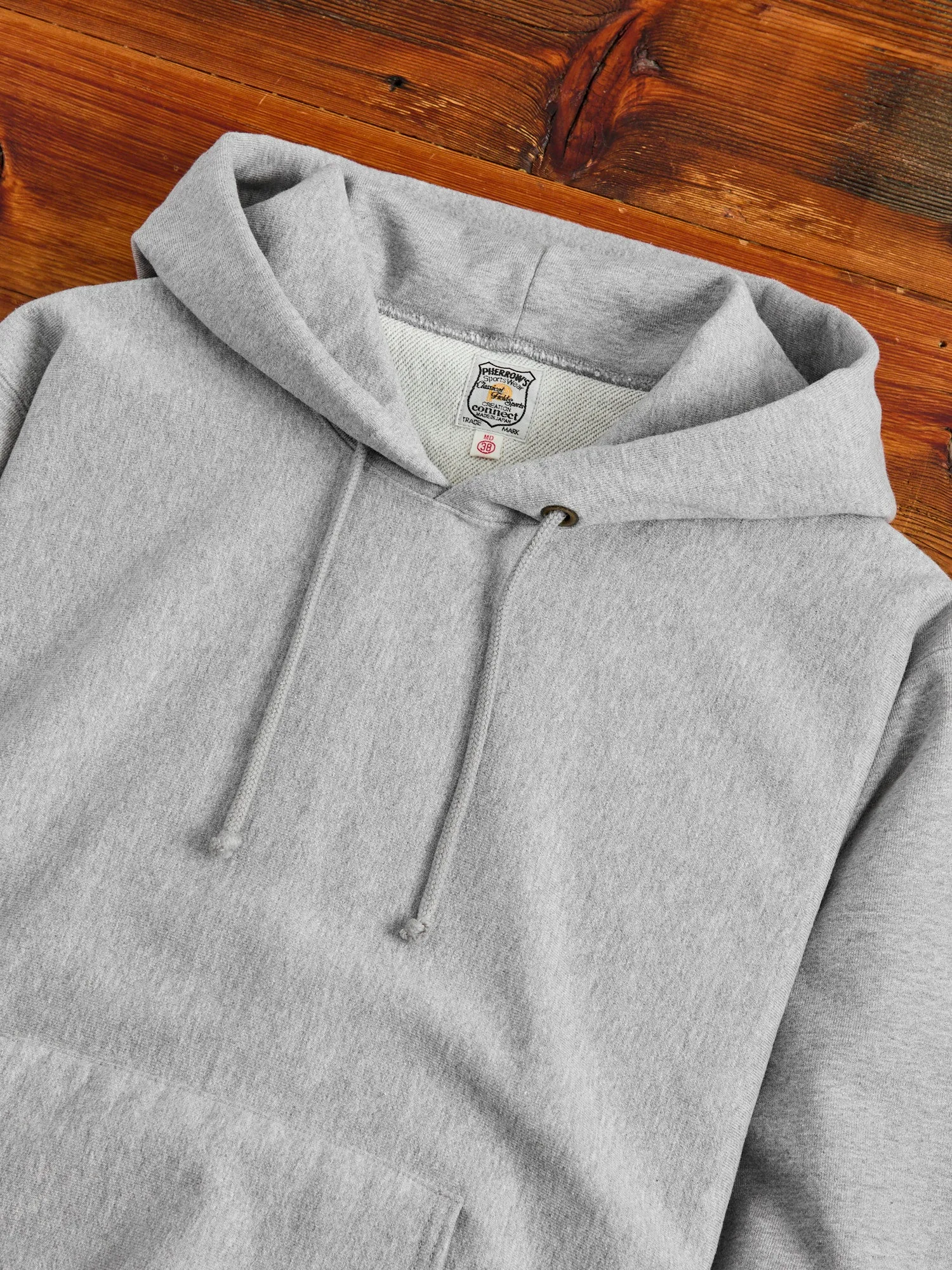 Reverse Weave Heavyweight Pullover Hoodie in Heather Grey