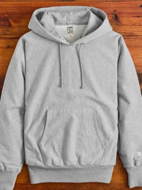 Reverse Weave Heavyweight Pullover Hoodie in Heather Grey