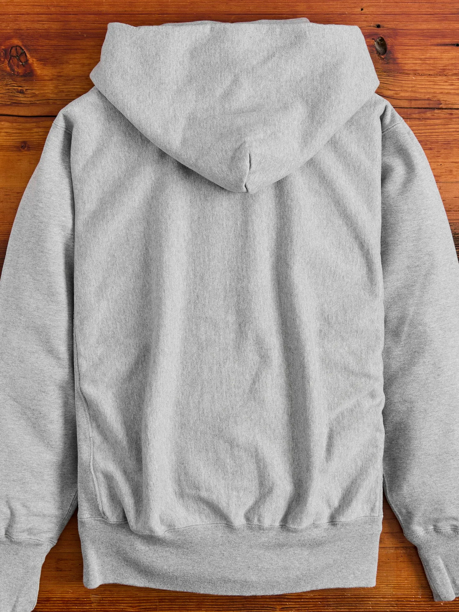 Reverse Weave Heavyweight Pullover Hoodie in Heather Grey