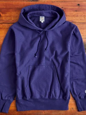 Reverse Weave Heavyweight Pullover Hoodie in Purple