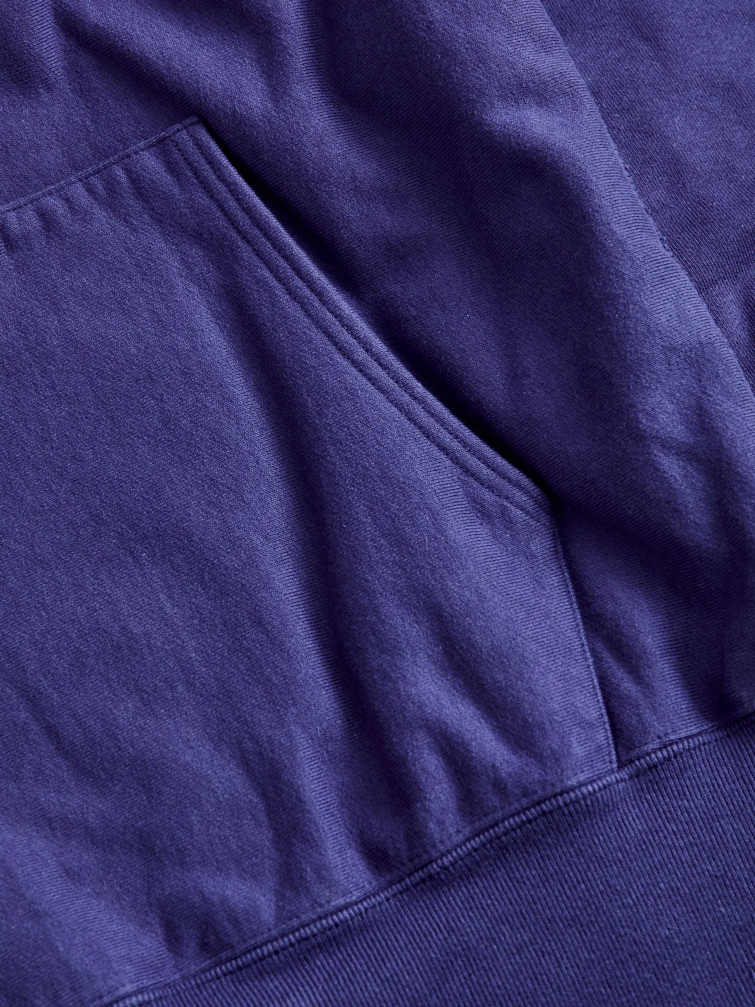 Reverse Weave Heavyweight Pullover Hoodie in Purple