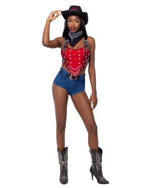 Roma 4PC Western Cowgirl Costume