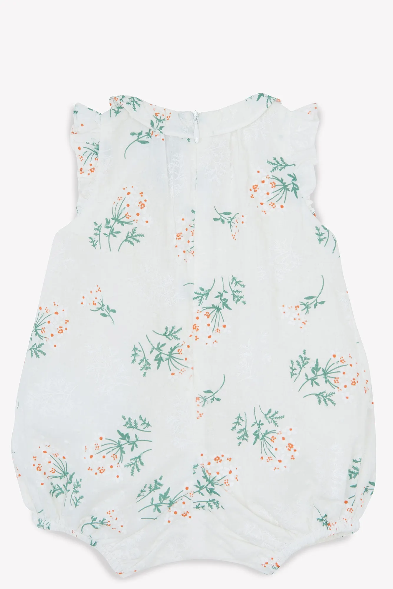 Romper - White Smock Print Flowery