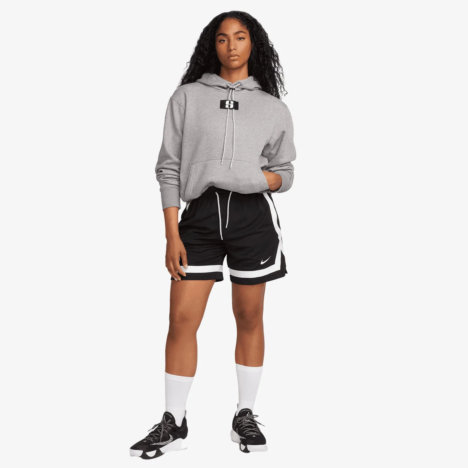 Sabrina Logo Pullover Hoodie - Grey