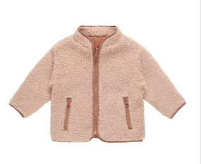 SHEARLING ZIP JACKET || BLUSH