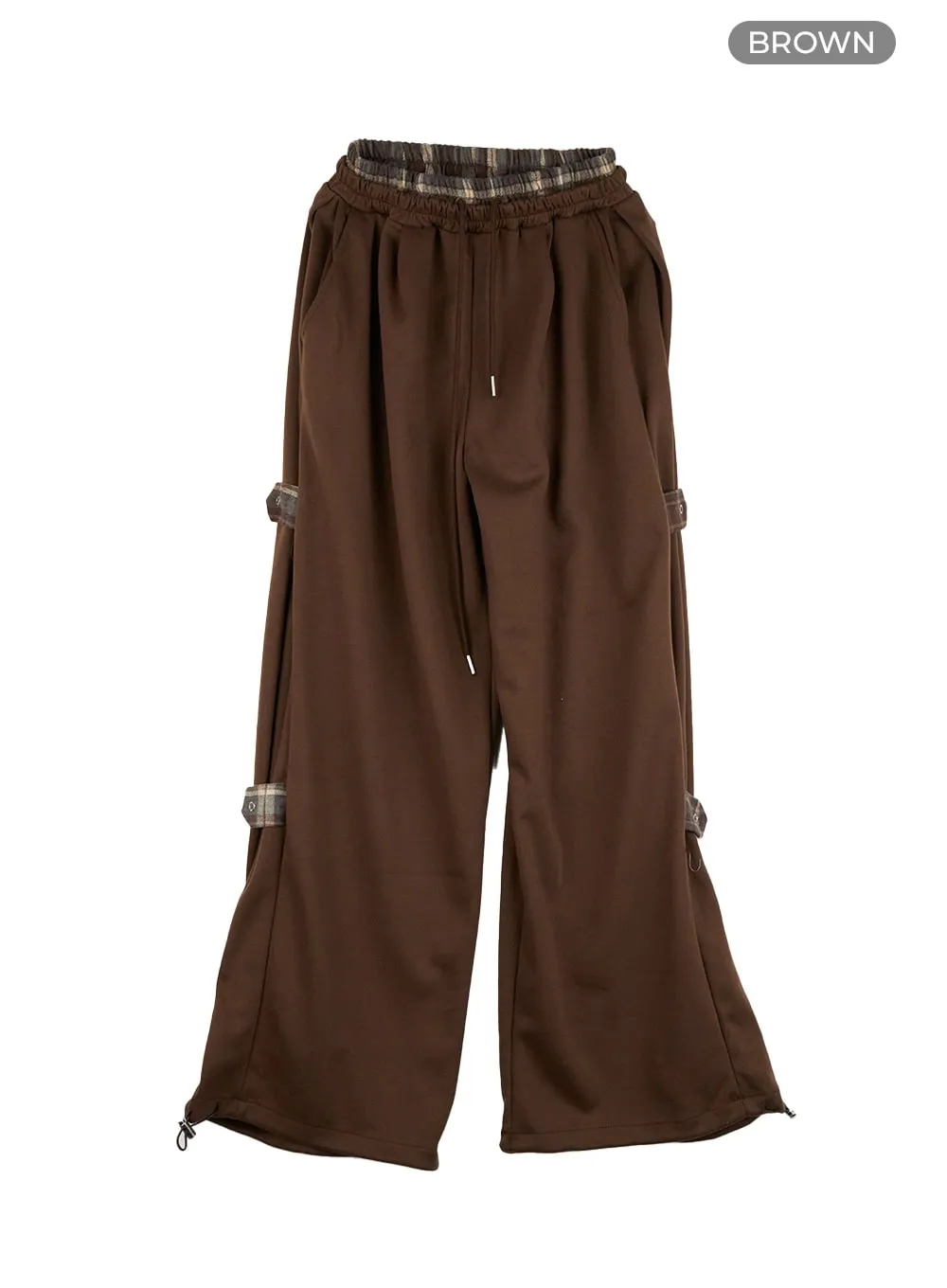 Side Buckle Oversized Sweatpants CG423