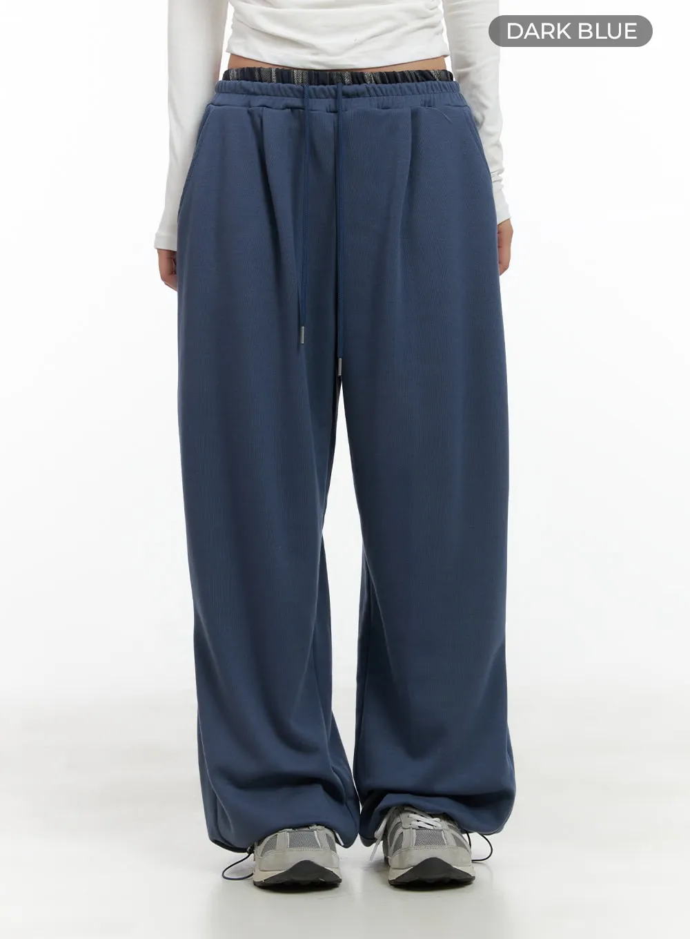 Side Buckle Oversized Sweatpants CG423