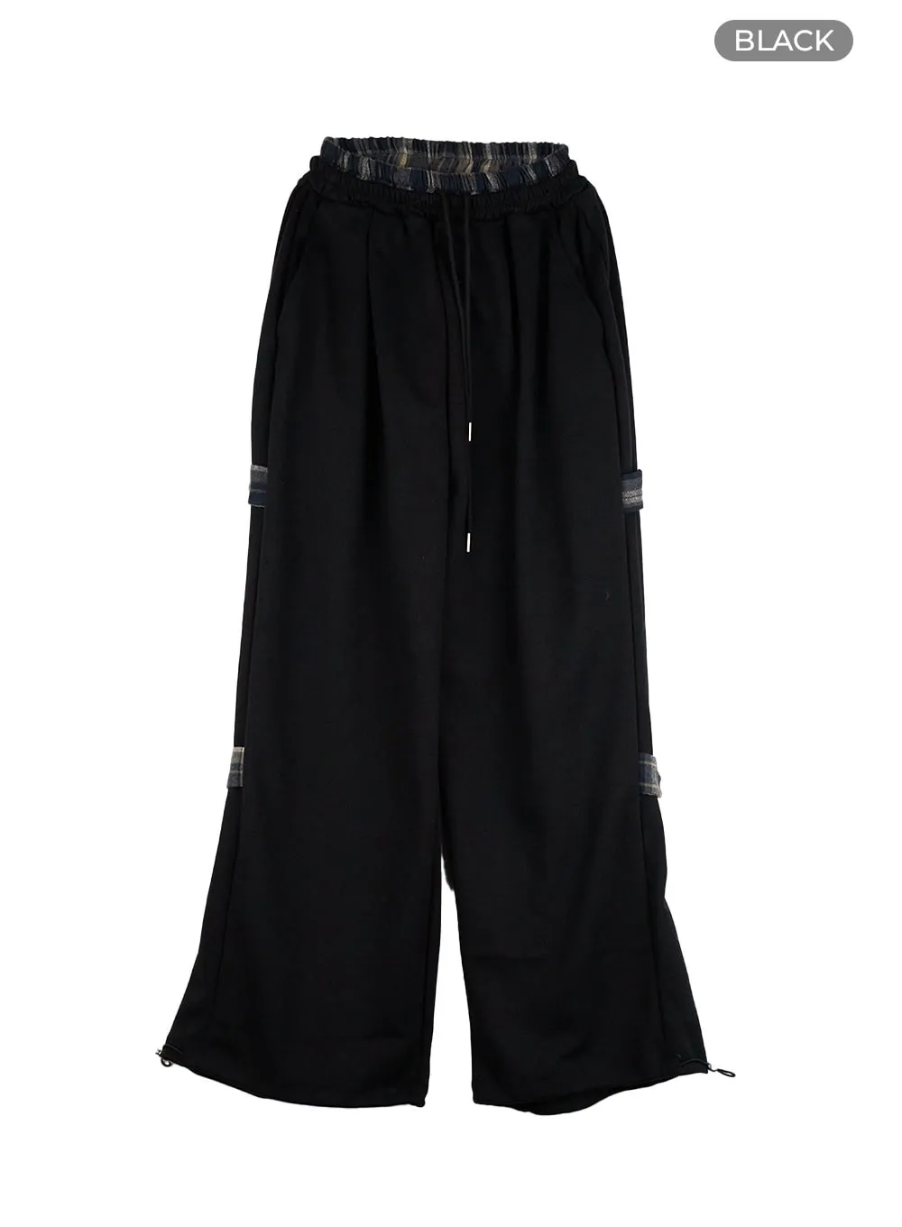 Side Buckle Oversized Sweatpants CG423