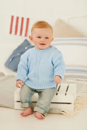 Stylecraft - Baby Jumper & Cardigan in Wondersoft 4 ply - Knitting Pattern 8977