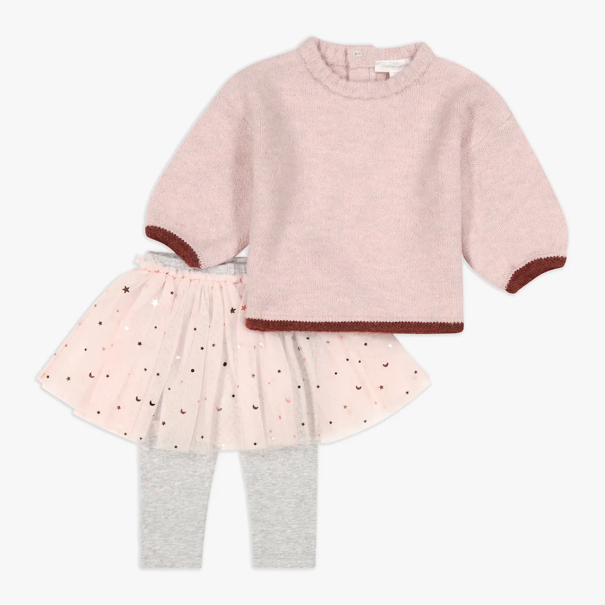 Sweater Top & Legging with Tutu Set