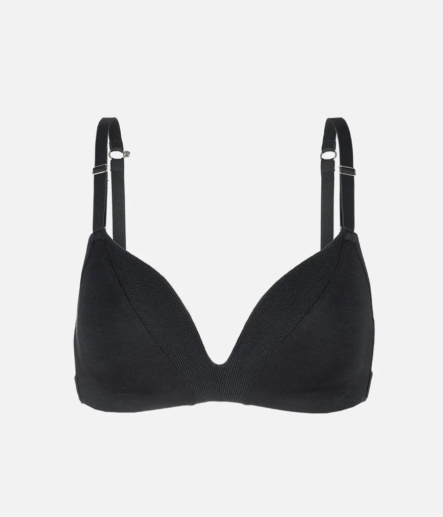 The All-Day Deep V No-Wire: Jet Black