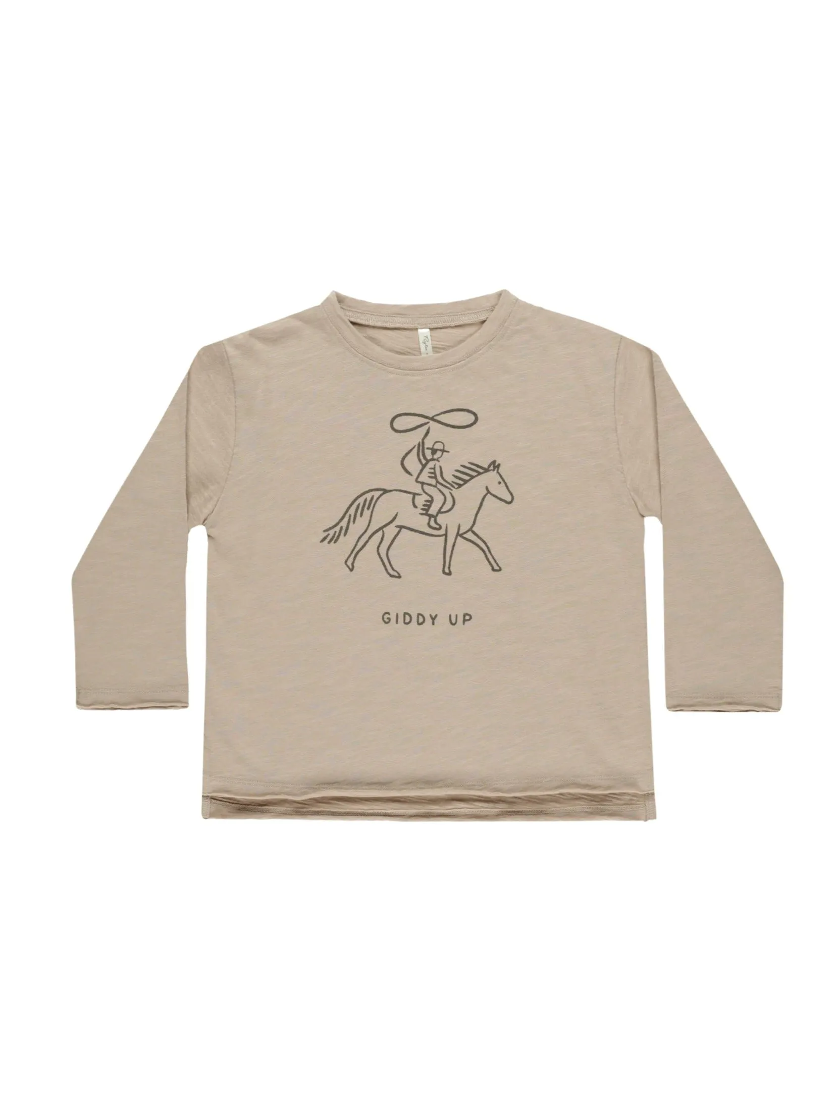 The Raw Edge Long Sleeve Tee by Rylee   Cru - Giddy Up - BABY