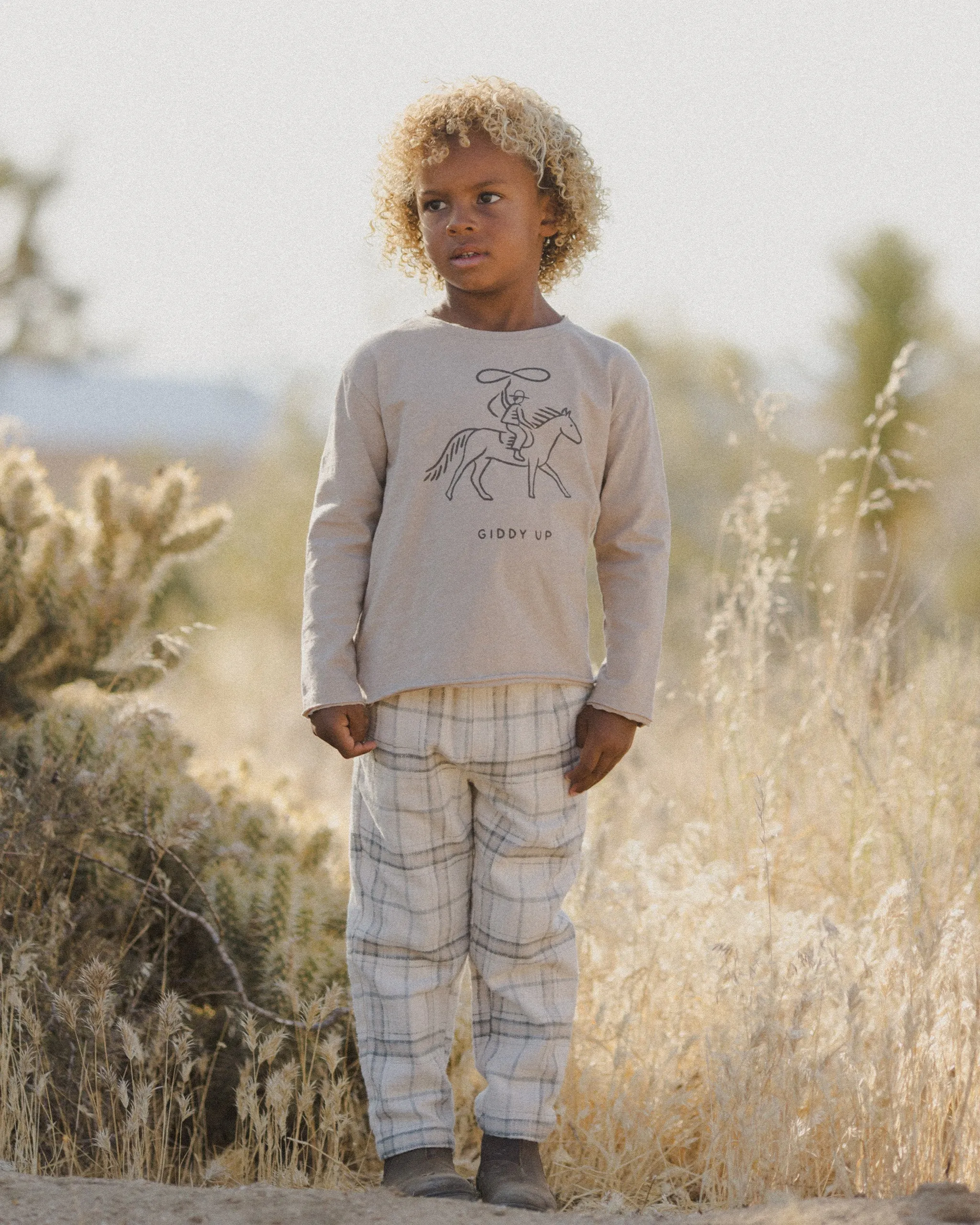 The Raw Edge Long Sleeve Tee by Rylee   Cru - Giddy Up - KIDS