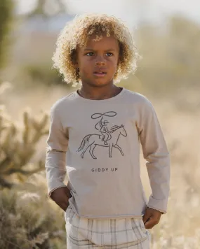 The Raw Edge Long Sleeve Tee by Rylee   Cru - Giddy Up - KIDS