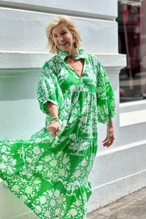 The Winnie Dress | Green Floral