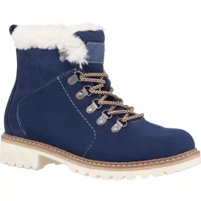 Tinsley Navy Lace-Up Bootie