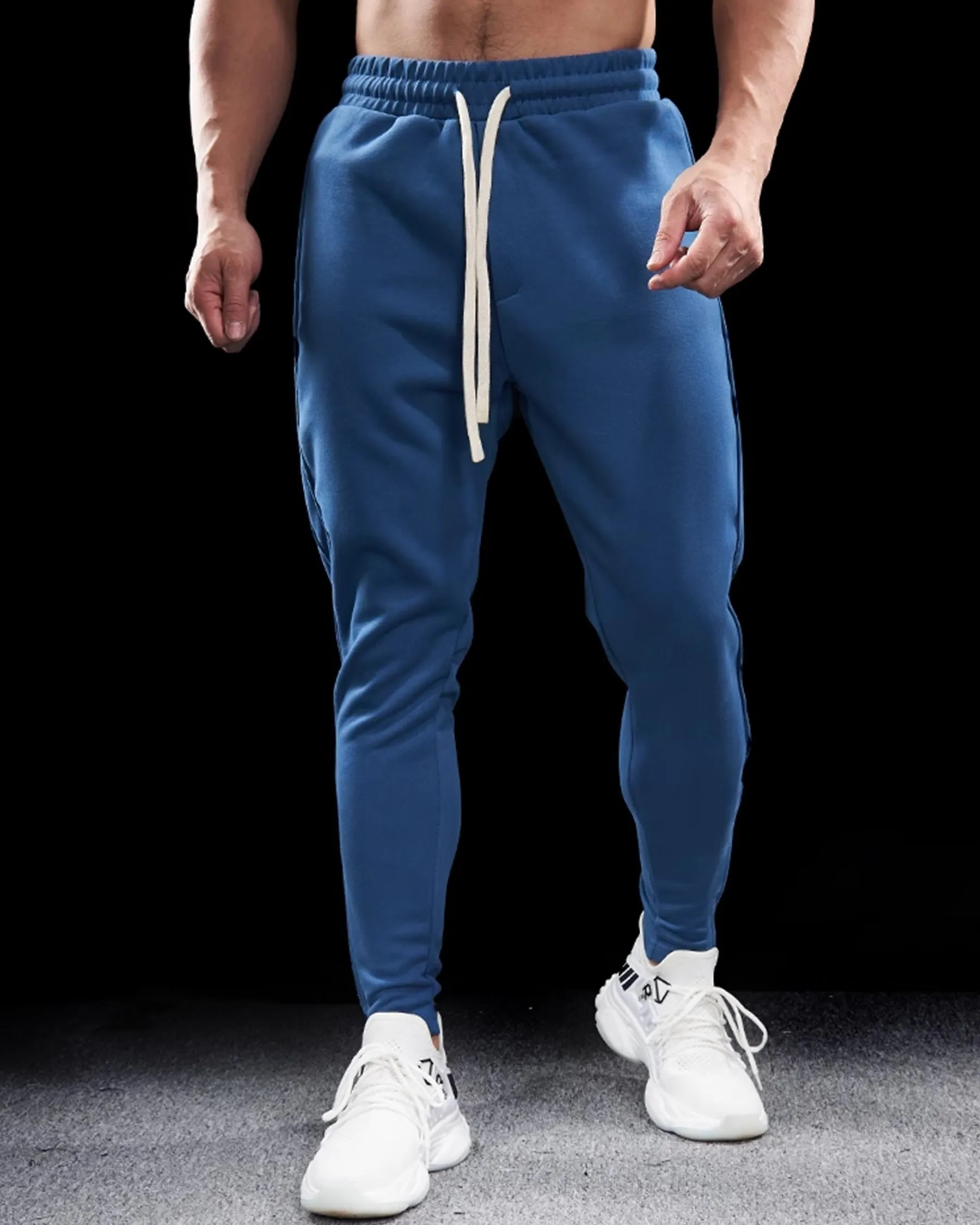 Track Side Sweatpants Jogger With Zipper Hem