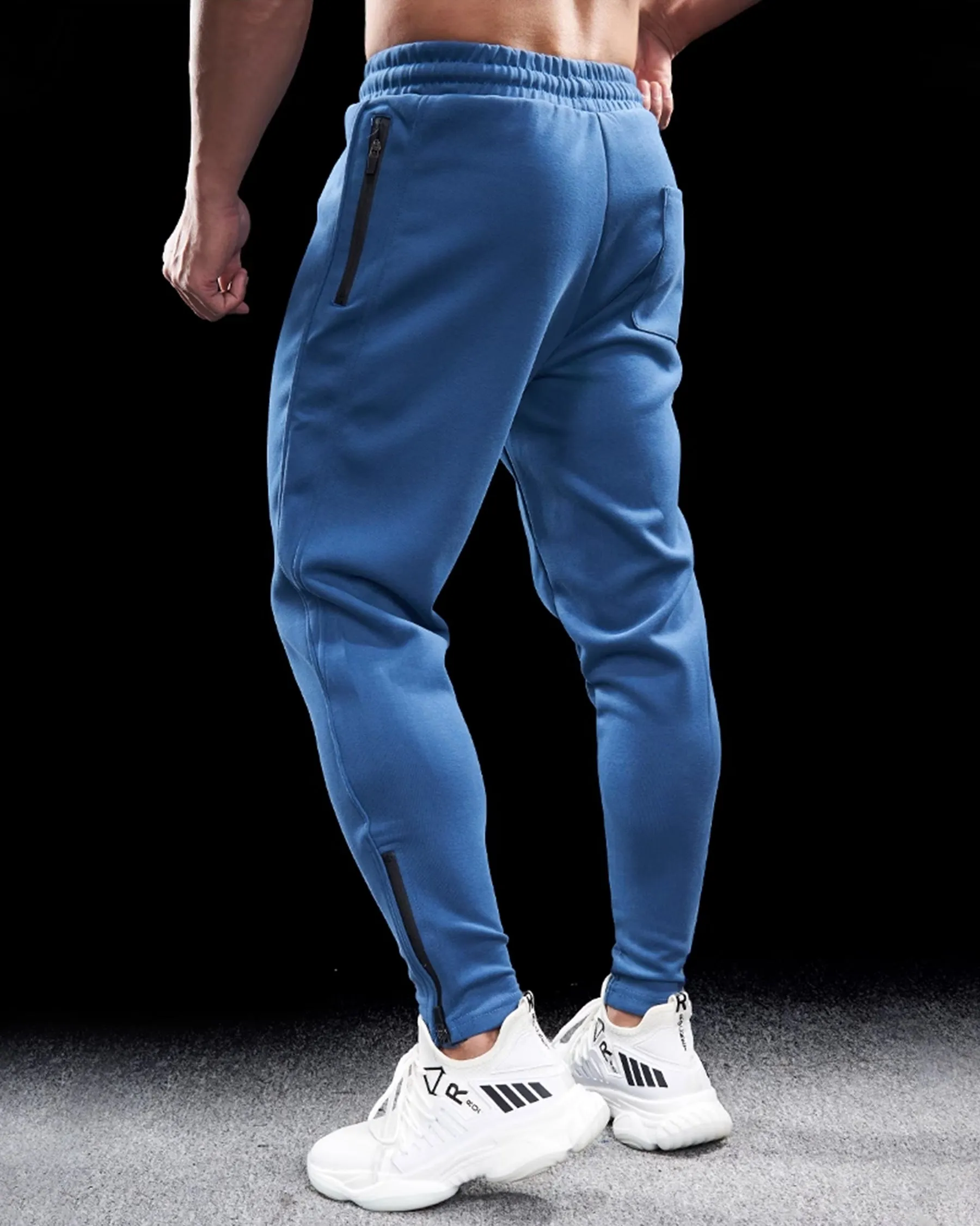 Track Side Sweatpants Jogger With Zipper Hem