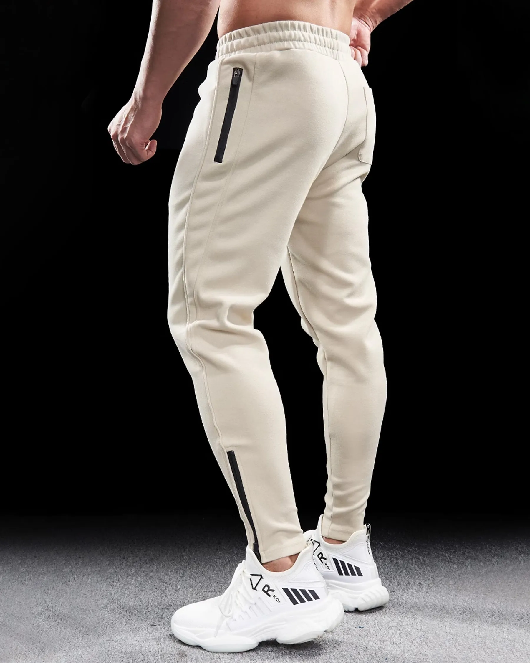 Track Side Sweatpants Jogger With Zipper Hem