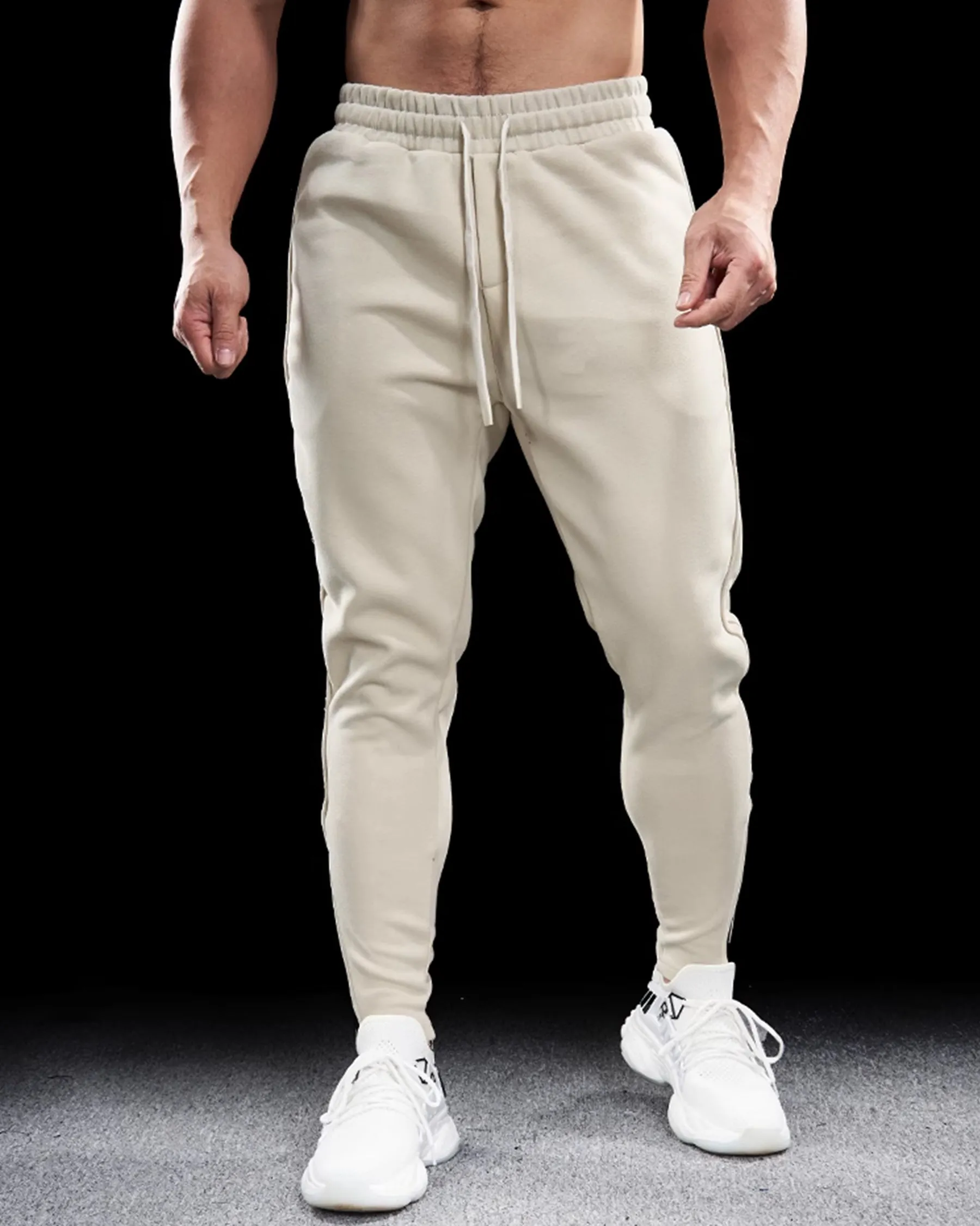 Track Side Sweatpants Jogger With Zipper Hem