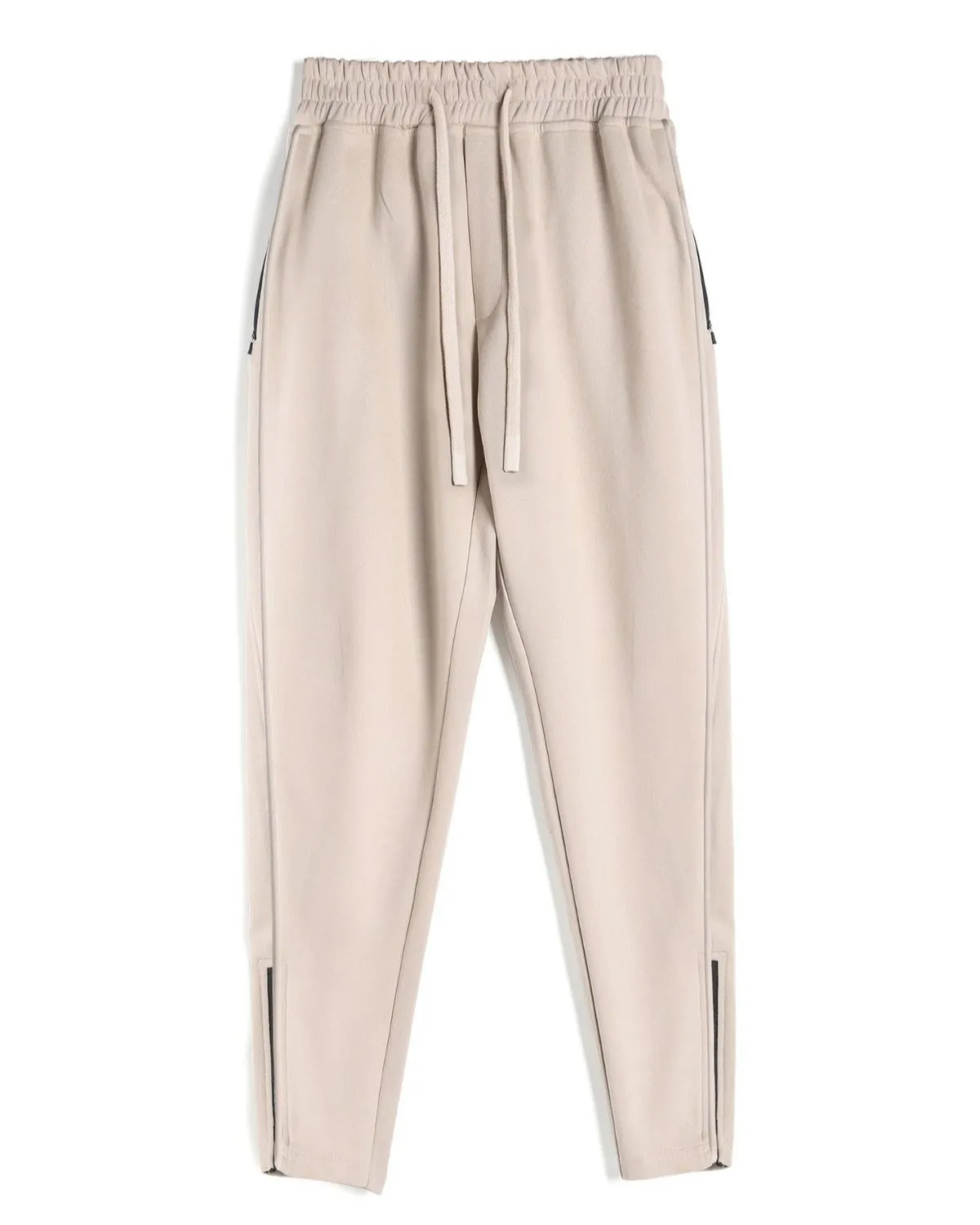 Track Side Sweatpants With Zipper Hem