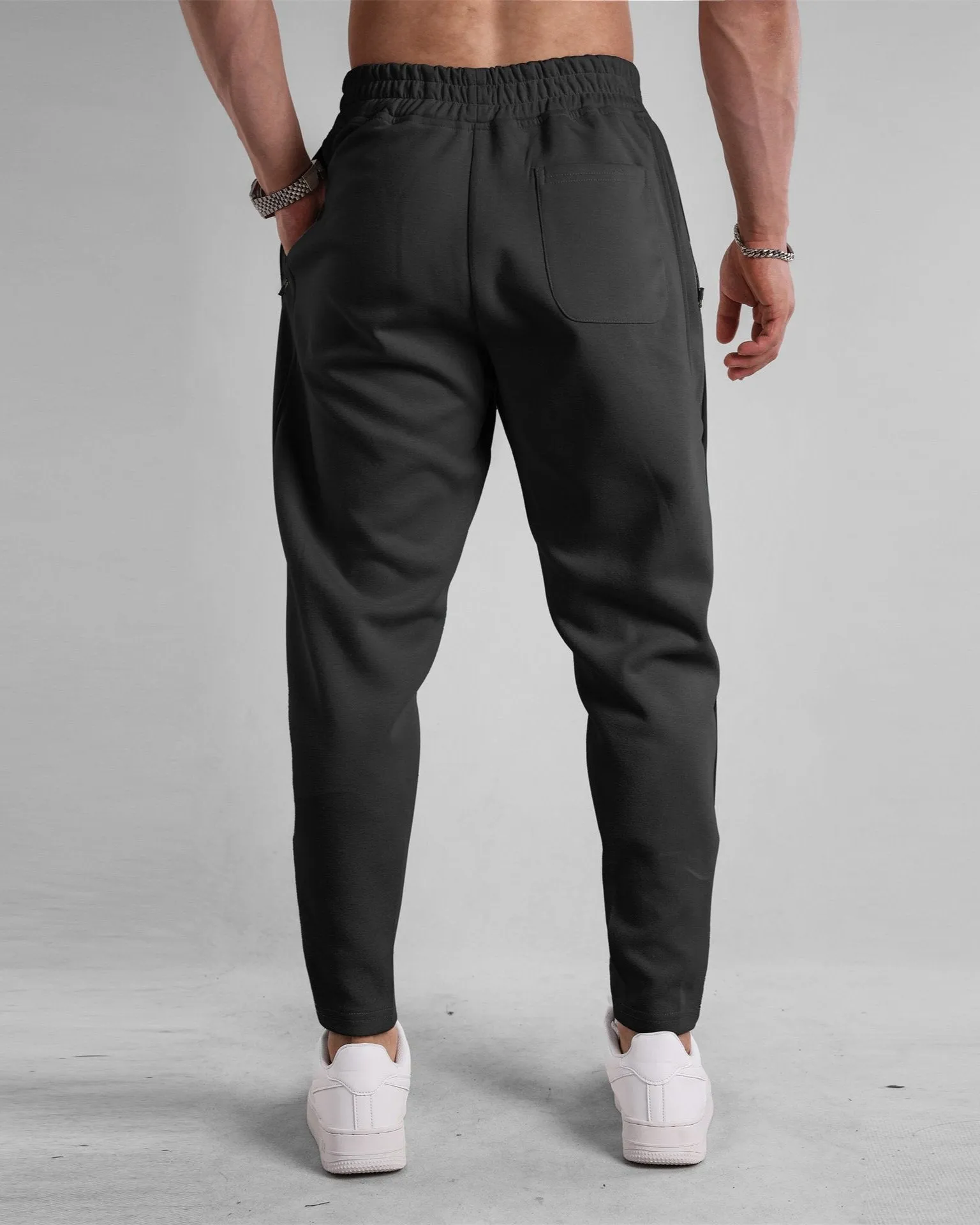 Track Side Sweatpants With Zipper Hem