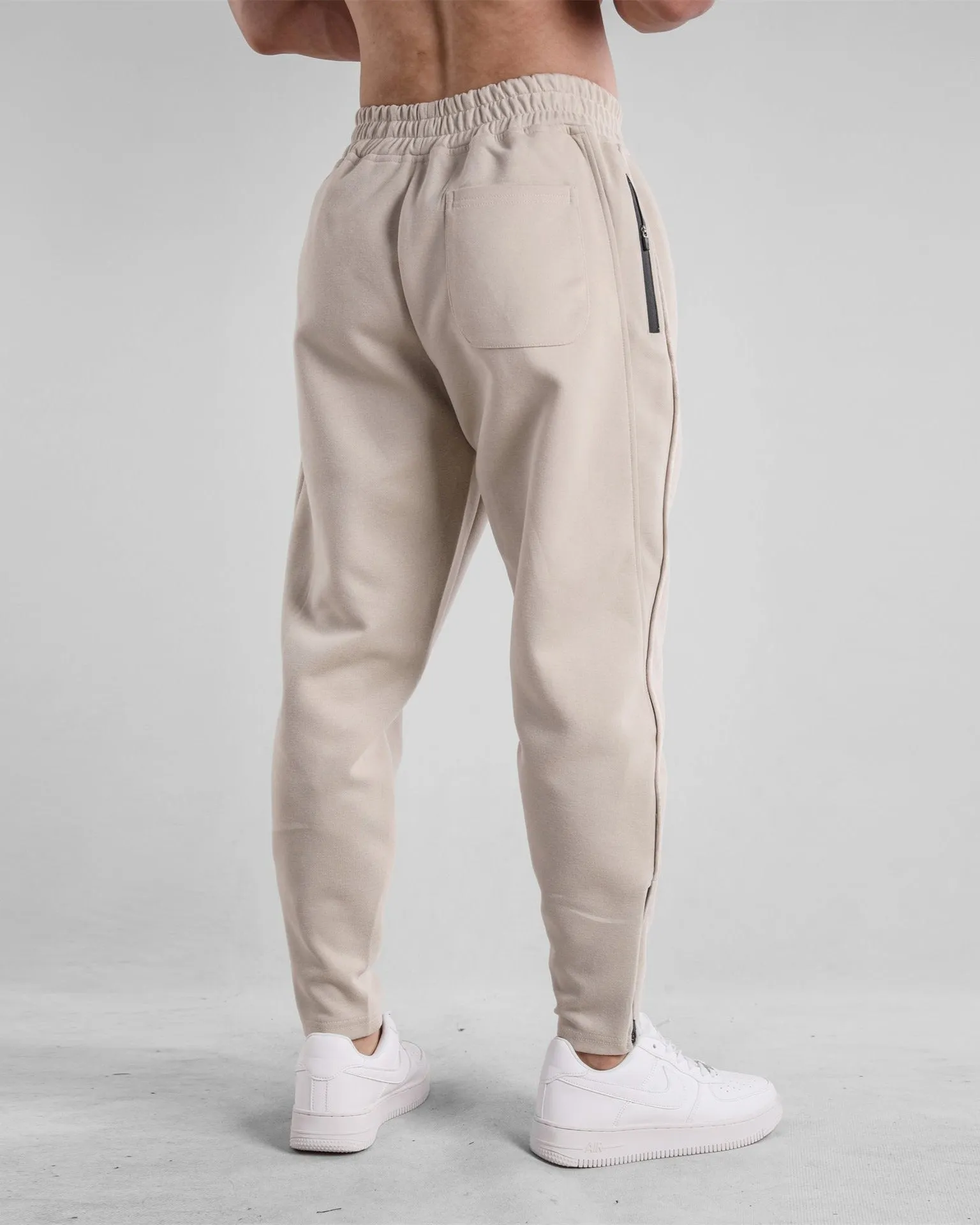 Track Side Sweatpants With Zipper Hem