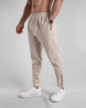 Track Side Sweatpants With Zipper Hem