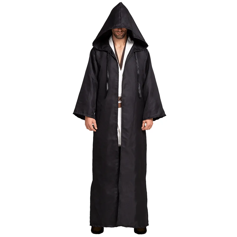 Tunic Hooded Robe Cloak Cosplay Costume for Men's Role Play- Adult