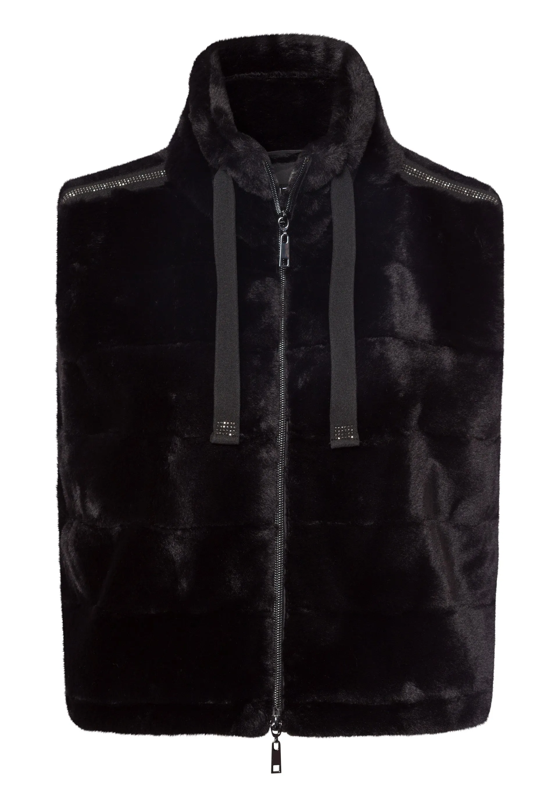 Tuzzi Black Faux Fur Sleeveless Gilet