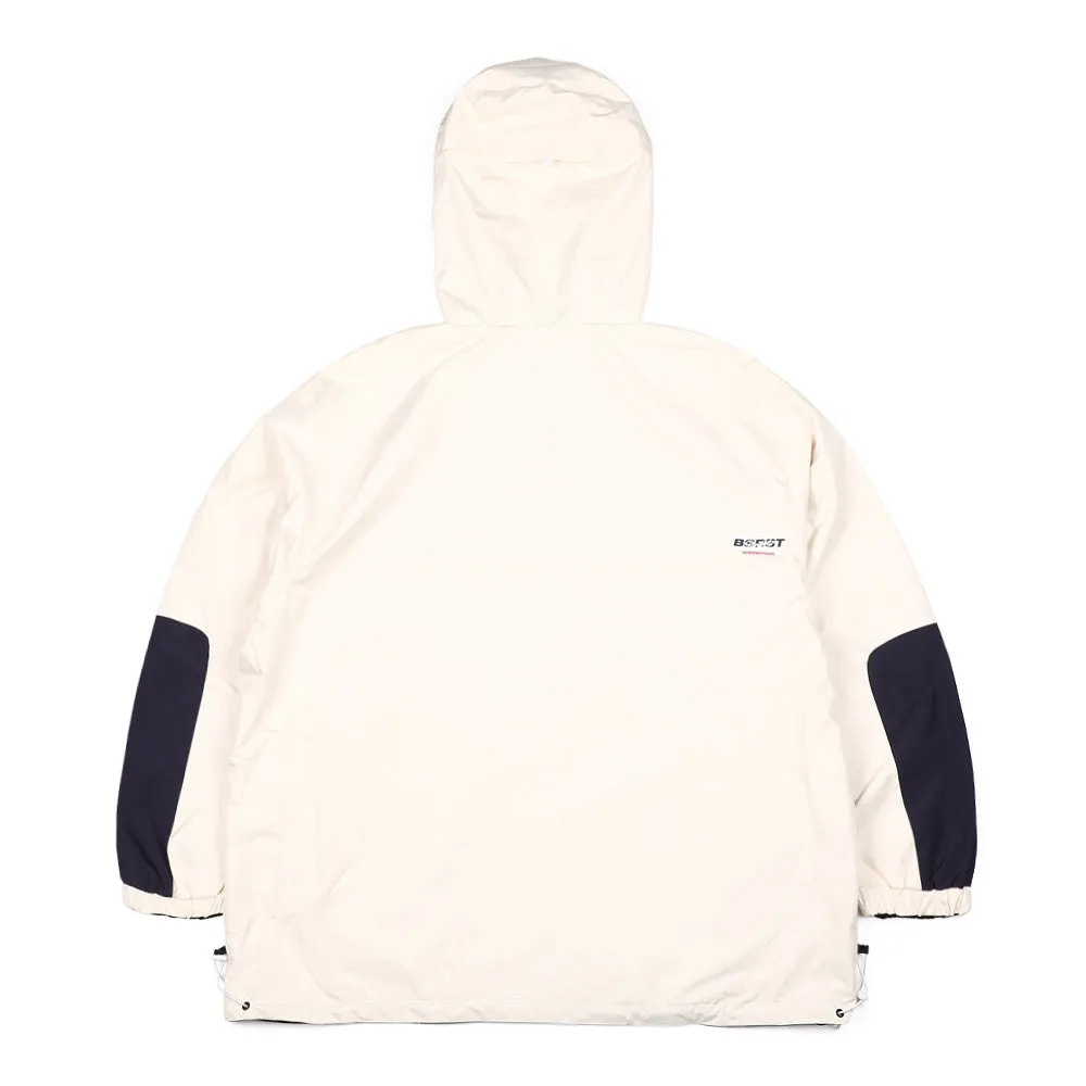 TWAN WINDBREAKER HOODED REVERSIBLE JACKET CREAM/BLACK