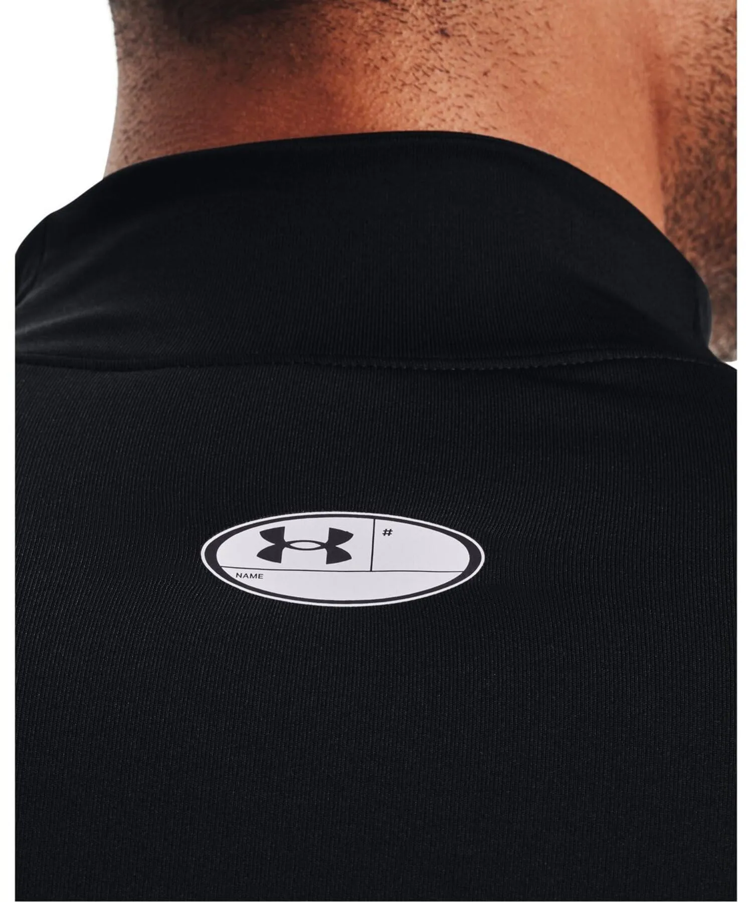 Under Armour Men's ColdGear Armour Fitted Mock, Black (001)/White, X-Large