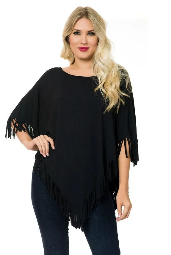 V Point Fringe Tunic