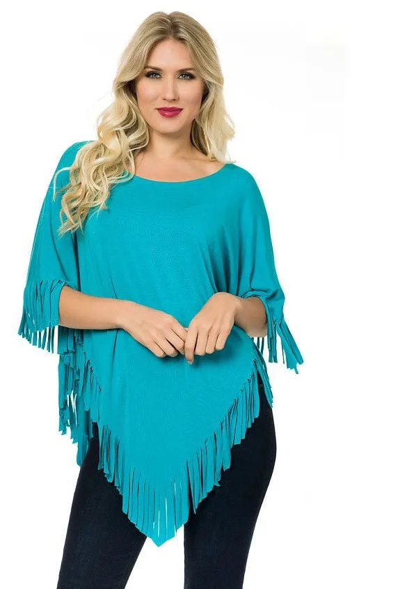 V Point Fringe Tunic